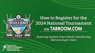 How to Register for the 2024 National Tournament on Tabroomcom [upl. by Blanc]