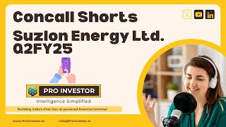 Suzlon Energy Ltd  Q2FY25  Earnings Concall Shorts  concall concallshorts suzlon [upl. by Corrine]