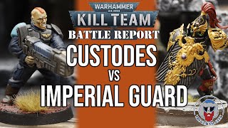 Warhammer 40K Kill Team Batrep  Adeptus Custodes VS Imperial Guard w Josh from miniwargaming [upl. by Tingey]