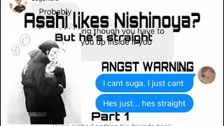 Asahi is in love with Nishinoya But he’s straight PART 1 Haikyuu angst [upl. by Airalav]