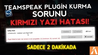 TEAMSPEAK SALTY CHAT KURULMAMA SORUNU  KIRMIZI YAZI ERROR [upl. by Irahk]