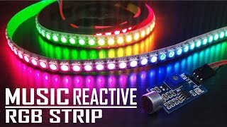 How To Make DIY Music Reactive RGB LED Strip WS2812B [upl. by Marteena592]