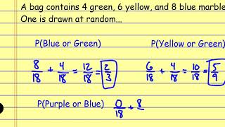 Probability of Mutually Exclusive and Inclusive Events [upl. by Kcinom]