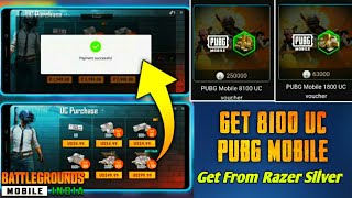 Purchase 8100 UC FROM RAZER SILVER IN PUBG MOBILE [upl. by Adnohsal710]