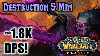 WoW Classic DSRuin Warlock 18k DPS with 1121 BiS Gear [upl. by Oidacra865]