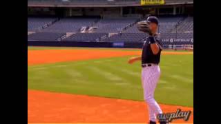 Backhand and Throw Drill  Derek Jeter [upl. by Anelec548]