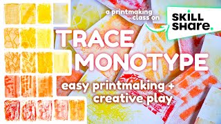 Trace Monotype  NEW CLASS Taster  Beginners Printmaking at Home [upl. by Magdau421]