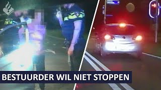 Politie  Bestuurder wil niet stoppen  Rijden onder invloed [upl. by Erick]