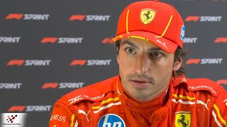 Carlos Sainz It was supper tricky  Sprint Quali Interview 2024 Sao Paulo GP [upl. by Bridgid]