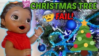 BABY ALIVE DECORATES a CHRISTMAS TREE The Lilly and Mommy Show FUNNY KIDS SKIT [upl. by Eedya]