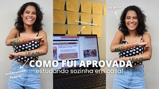 Como fui aprovada em MEDICINA na FEDERAL estudando sozinha em casa dicas  cursinho online [upl. by Uda107]