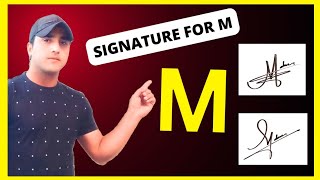 Signature for M names  M signature style  Signature style of my name [upl. by Nairbal]