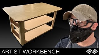 Artist Workbench simple plywood construction [upl. by Nahtnahoj686]