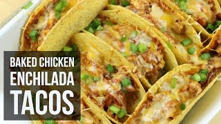 Baked Chicken Enchilada Tacos  Easy Leftover Chicken Dinner Recipe by Forkly [upl. by Eednam69]