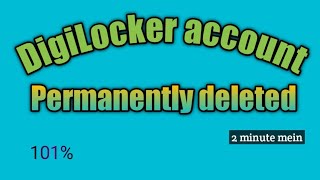 DigiLocker account permanently delete kaise karein How to delete digilocker account [upl. by Irah504]