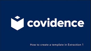 How to create a template in Extraction 1 [upl. by Medina]