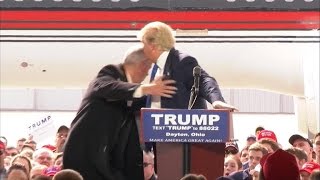 Watch Secret Service run to Trump as protester rushes stage [upl. by Winnifred]