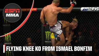 Ismael Bonfim knocks out Terrance McKinney with flying knee at UFC 283 prelims  ESPN MMA [upl. by Cara]