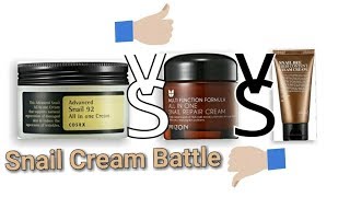 BATTLE03 KOREAN SNAIL CREAM MIZON vs COSRX vs BENTON BAHASA Novie Marru [upl. by Zoltai]