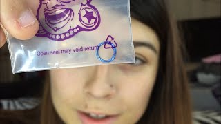 NOSE JEWELRY HAUL Body art forms [upl. by Noreik]