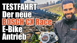 Testfahrt im Raketenmodus Der neue Bosch CX Race Antrieb für EBikes [upl. by Faxun]