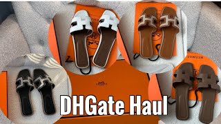 The Best Dhgate Hermes Oran Sandals Haul and Review [upl. by Alphonsine537]