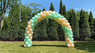 Balloon Arch Tutorial  Thick Spiral [upl. by Schiro]