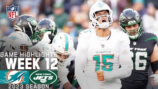 Miami Dolphins vs New York Jets  2023 Week 12 Game Highlights [upl. by Nylqcaj]