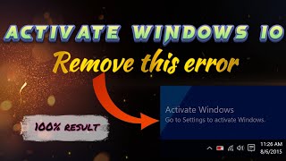 Windows 10 Activate in 2 Minute  how to activate Windows 10  Windows 10 error clear [upl. by Anol811]