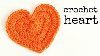 How to crochet a HEART medium size ♥ CROCHET LOVERS [upl. by Arytahs74]