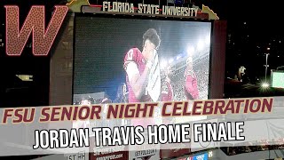 FSU Football  RAW footage  Florida State Senior Night introductions  Jordan Travis home finale [upl. by Orsa]