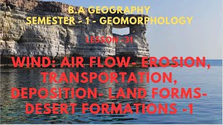 31 AIR FLOW EROSION TRANSPORTATION DEPOSITION LAND FORMS DESERT FORMATIONS Part 1 [upl. by Teador]