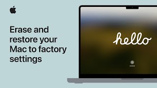 How to erase and reset your Mac to factory settings  Apple Support [upl. by Inhsor637]