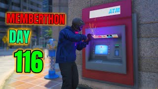 Frenchie The ATM Thief GTA 5 RP  Memberthon Day 116 [upl. by Nylinej]