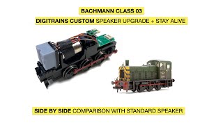 Bachmann Class 03 Custom Speaker Upgrade Side by Side comparison [upl. by Past]