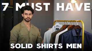 MUST HAVE SOLID SHIRTS FOR MEN  STYLISH SHIRTS FASHION HAUL [upl. by Ahusoj]