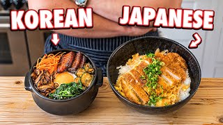 Japanese Rice Bowl vs Korean Rice Bowl [upl. by Loredana]