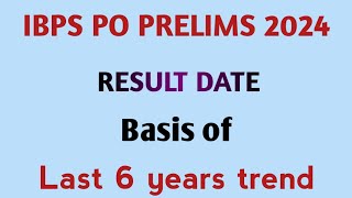 IBPS PO PRELIMS RESULT DATE [upl. by Learrsi]