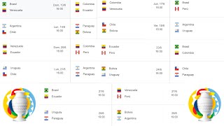 CALENDARIO COMPLETO de la COPA AMÉRICA 2021 [upl. by Thisbe]