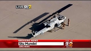 Military Chopper Makes Emergency Landing In LA River [upl. by Kovar]