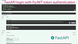 FastAPI login with PyJWT token authentication [upl. by Cuthbertson]