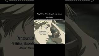 Rationalism vs Empiricism monsteranime johanliebert anime philosophy [upl. by Dixil]