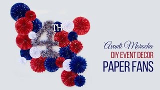 DIY 4th of July Event Decor Paper Fans 2 part [upl. by Edric936]