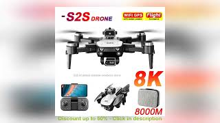 S2S Mini Drone 4k 8K HD Camera Obstacle Avoidance Aerial Photography Brushless Motor Foldable Rc [upl. by Alleen]