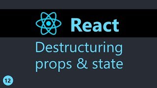 ReactJS Tutorial  12  Destructuring props and state [upl. by Farnham]