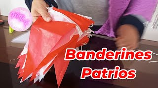 ¡Cómo hacer Banderines Patrios paso a paso [upl. by Reece]