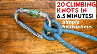 How to Tie Knots for Rock Climbing  20 easy knots you need to know [upl. by Sacrod946]