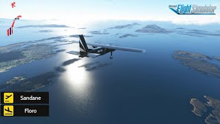 Sandane to Floro  MSFS 2020  Norwegian Tour  Leg 37 [upl. by Nolyar]