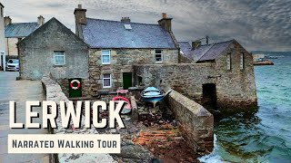 LERWICK Shetland  4K Narrated Walking Tour  Lets Walk 2024 [upl. by Ferullo]