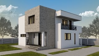 Proiect casa CUBIQA  P  E  5 camere  119 mp  v2 [upl. by Enirehtac390]